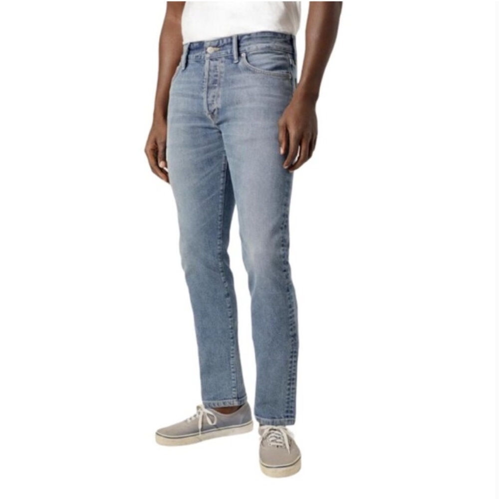 Buck Mason Light Blue Slim Straight Jeans